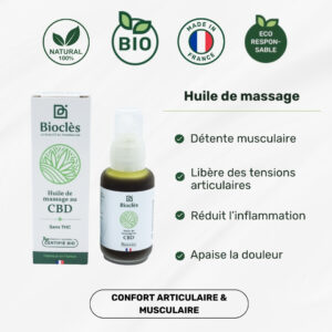 Huile de massage au CBD & Gaulthérie
