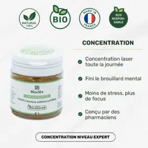 Gélules Concentration - Lion's Mane & Ashwagandha